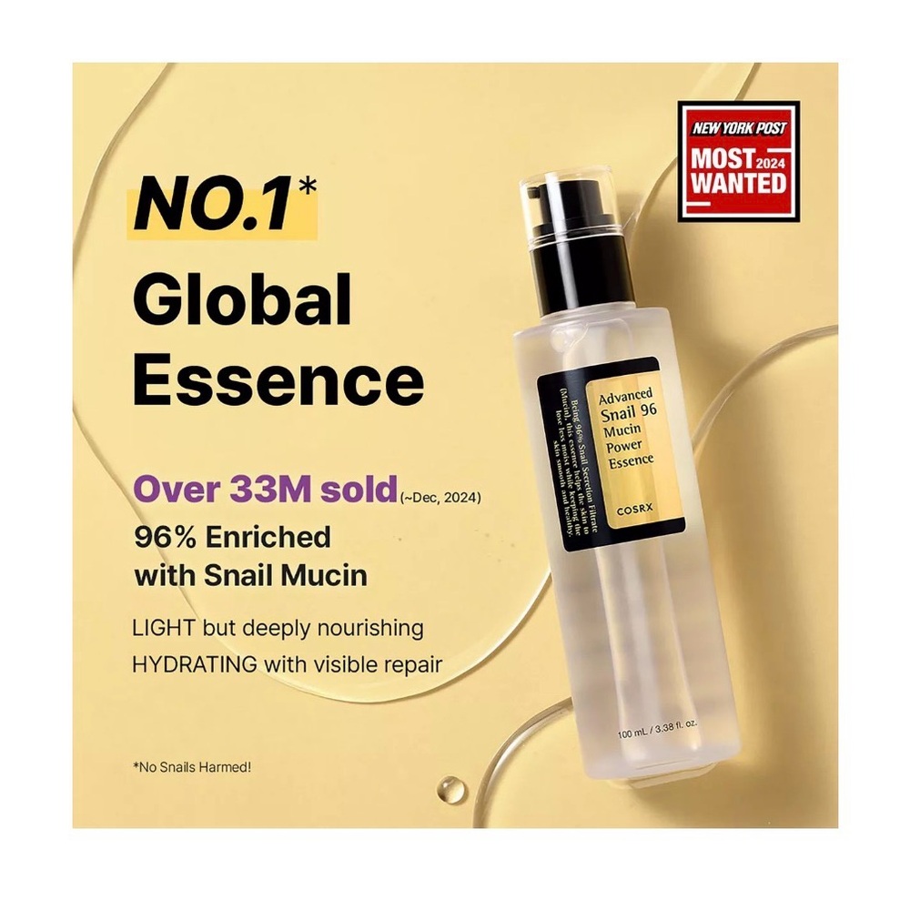 COSRX Advanced Snail 96 Mucin Power Essence - White and Yellow - Picture 9 of 9